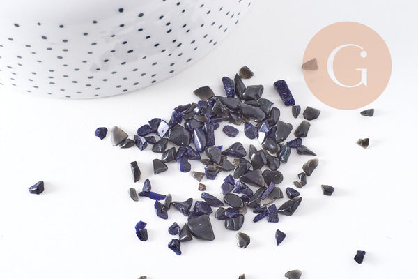 Sable chips pierre du soleil brute roulée 3-9mm non percé, x20gr (G0242)