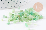 Sable chips pierre fluorite verte naturelle non percé, x20gr (G5203)