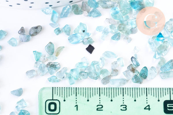 Sable chips pierre pépite apatite naturelle 2-12mm non percé, x20gr (G5787)