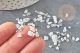 Sable chips pierre quartz blanc naturel 0.5-11.5mm non percé, x20gr (G3500)