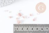 Sable chips pierre quartz fraise naturel 2-15mm non percé, x20gr (G8945)