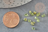 Sable chips pierre quartz olive vert 2-6mm non percé, x20gr (G3501)