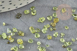 Sable chips pierre quartz olive vert 2-6mm non percé, x20gr (G3501)