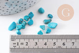 Sable chips pierre turquoise naturelle non percé, pépites (5-8mm) x20gr (G0237)