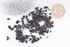 Sable chips pierres naturelle noire 3~5mm non percé, x20gr (G0227)