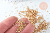 Sable chips verre rose beige métallisé 2-7mm non percé, x10gr (G1461)