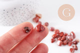 Sable pierre agate rouge naturelle brute roulée 6-16mm non percé, x20gr (G0399)