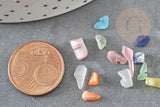 Sable verre multicolore 2.5~5mm non percé, x20gr (G5191)