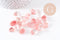 Sable verre quartz cerise roulée 5~10mm non percé, x20gr (G0397)