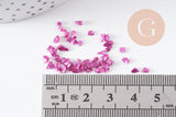 Sable verre rose fuchsia métallisé 1-1.5mm non percé, x10gr (G1460)