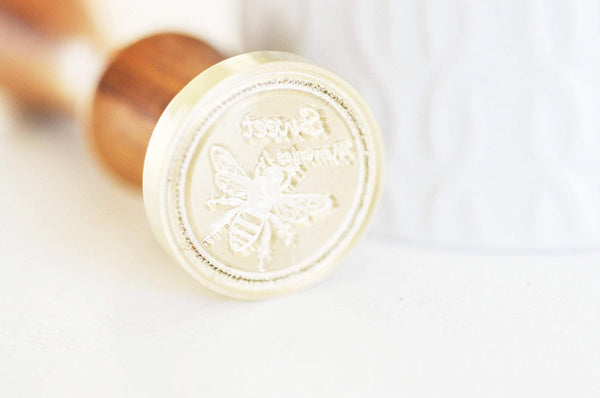 Sceau en metal Abeille cire à cacheter, une fourniture pour création de sceau personnalisé invitation de mariage DIY, x1,G3997