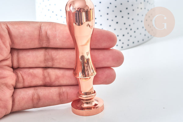 Sceau en metal Lune et étoile laiton or rose cire à cacheter,personnalisation invitations DIY,25mm x1 G7744