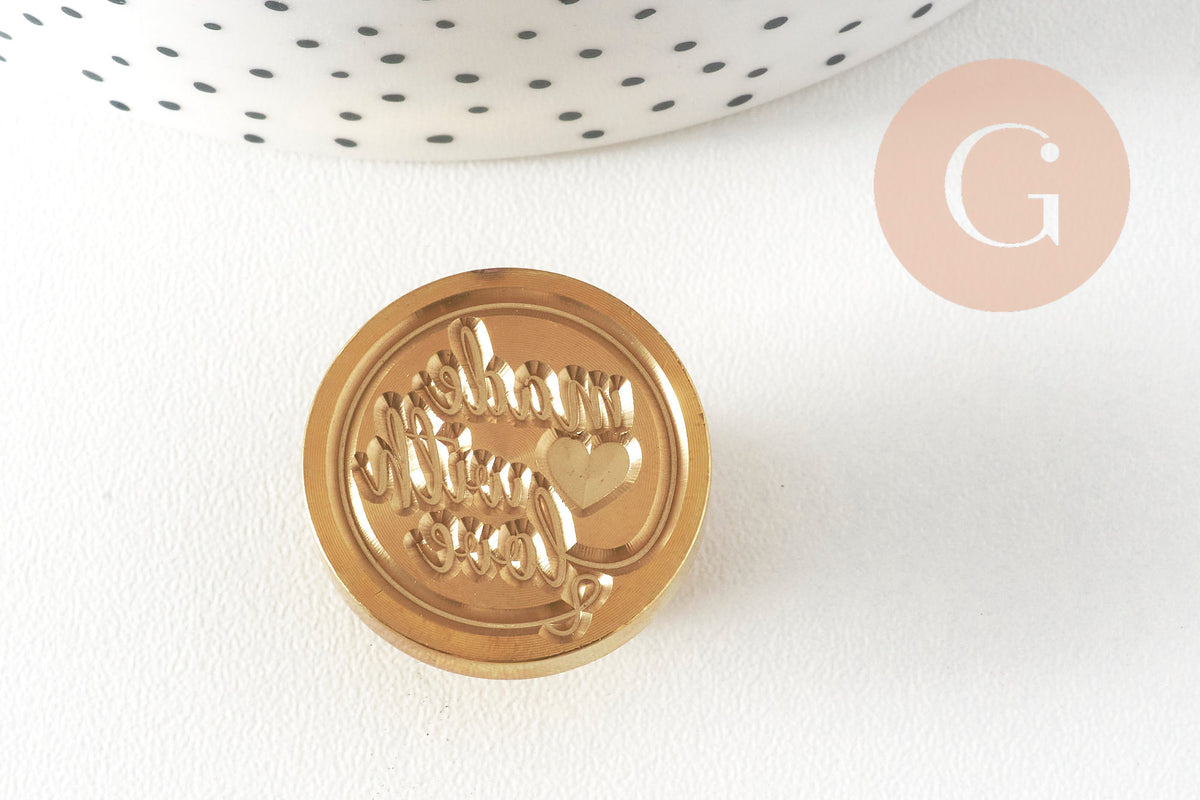 Made with Love Metal Seal for Sealing Wax, DIY Wedding Invitations Personalized Seals, x1 G4943