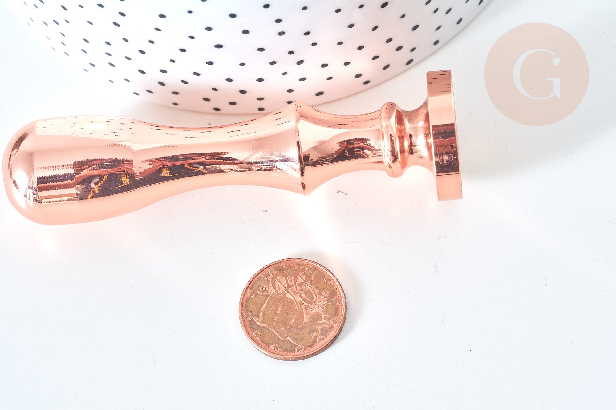 Sceau en metal Vague laiton or rose cire à cacheter,personnalisation invitations DIY,25mm x1 G7743