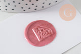 Sceau en metal diamant pour cire à cacheter, pour création de sceaux personnalisés pour invitation de mariage DIY,25mm x1 G4957