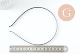 Serre-tête cheveux fer noir 110mm , accessoire pour cheveux à personnaliser X1 G9753
