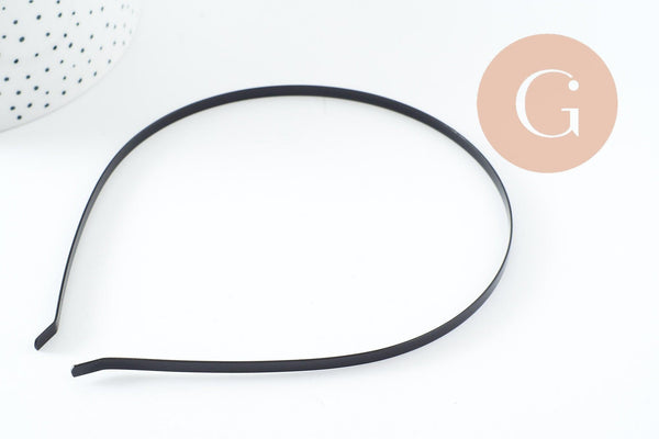 Serre-tête cheveux fer noir 110mm , accessoire pour cheveux à personnaliser X1 G9753