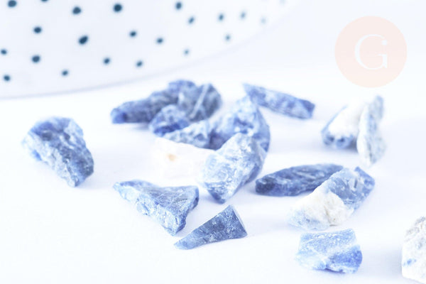 Sodalite naturelle brute 10-35mm, pierre naturelle, pierre semi-précieuse, lithothérapie, X 20Gr (G6459)
