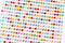 Strass rond plastique adhésifs colorés 3x2mm, x 1 feuille de 780 (G3392)