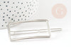 Support barrette clip rectangle zamac platine 55mm, x1 (G9315)