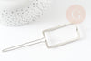 Support barrette clip rectangle zamac platine 55mm, x1 (G9315)