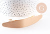 Support barrette clip zamac doré ovale 100mm, x1 (G10160)