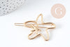 Support barrette étoiles clip zamac doré 48x41mm, x1 (G9097)