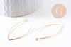 Support de boucles fil doré 16k 48mm, x2 (G4988)