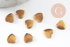 Support de cabochon coeur laiton brut 6x6mm, x50 (3g) (G2239)