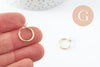 Supports boucle créole laiton brut 14mm, x2 (G1846)