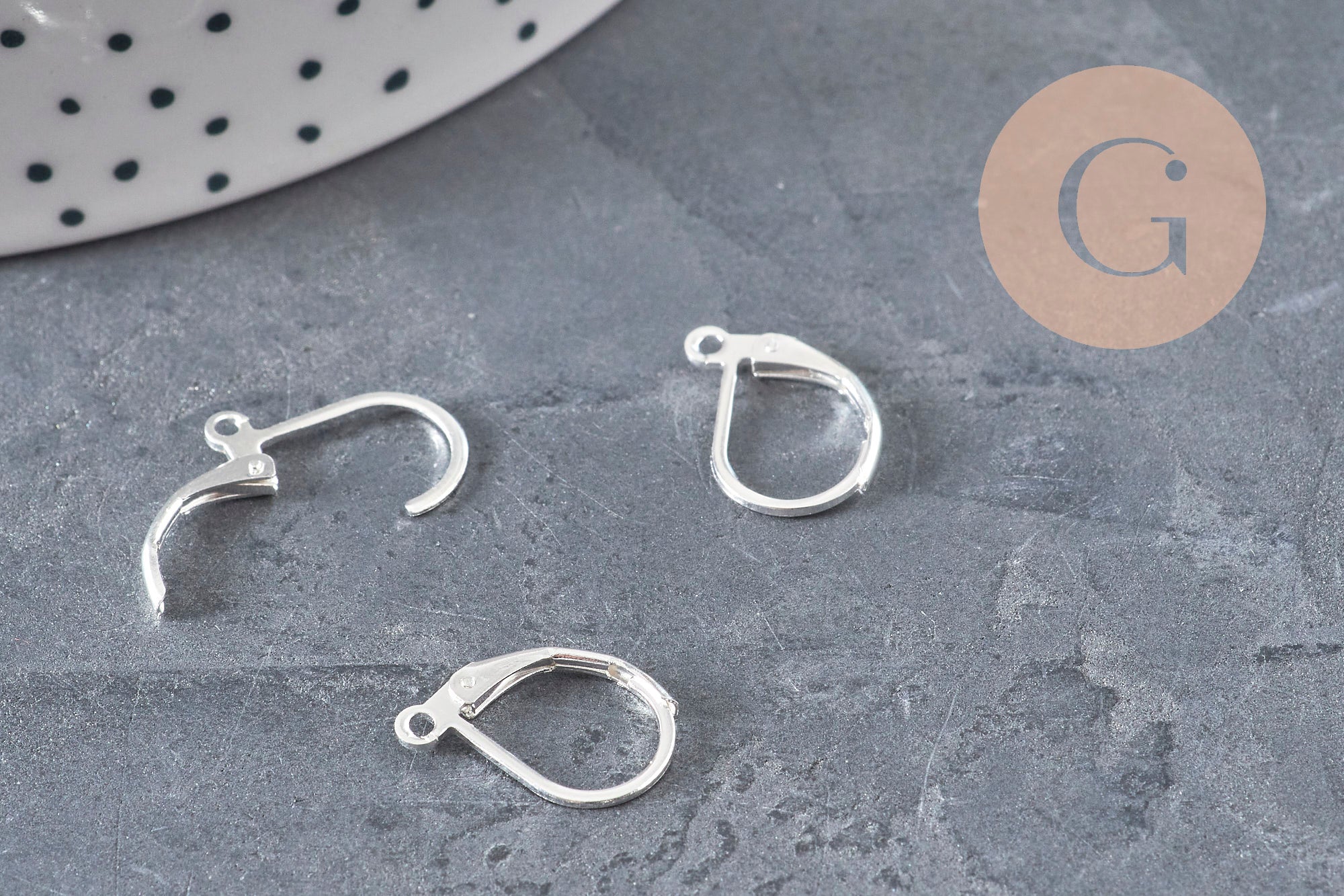 Stainless Steel Oval Leverback Earring Findings 316 Silver Plated 15mm, x10 (G11184)