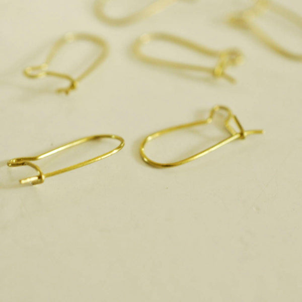Supports boucles hameçons laiton brut, fournitures créatives, oreilles percées, création bijoux, x 50,16mm-G1600