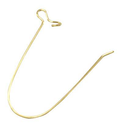 Supports boucles hameçons laiton brut, fournitures créatives, oreilles percées, création bijoux, x 50,16mm-G1600