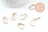 Supports boucles veilleuses laiton brut 16.5mm, x10 (G0201)