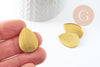 Supports cabochons goutte 18x25mm laiton brut, x10 (G2240)