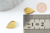 Supports cabochons goutte laiton brut 6x10mm, x20 (1.9g) (G1610)