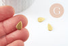 Supports cabochons goutte laiton brut 6x10mm, x20 (1.9g) (G1610)