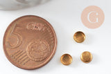 Supports cabochons ronds laiton brut 4mm, x100 (3.5gr) (G2707)