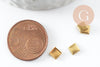 Supports de cabochons carrés laiton brut x20 (0.9g) (G1354)