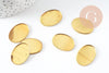 Supports de cabochons ovales 18x25mm laiton brut, x20 (13.4g) (G4888)