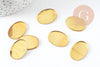 Supports de cabochons ovales 18x25mm laiton brut, x20 (13.4g) (G4888)
