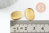 Supports de cabochons ovales laiton brut 14x10mm, x20 (3.8g) (G0671)