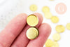 Supports de cabochons rond laiton brut 14mm, x20 (G4889)