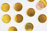 Supports de cabochons ronds laiton brut 20mm, x10 (G5046)