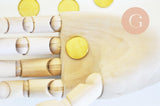 Supports de cabochons ronds laiton brut 20mm, x10 (G5046)