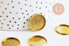 Supports de cabochons ronds laiton brut 20mm, x10 (G5046)