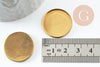 Supports de cabochons ronds laiton brut 23mm, x10 (17.2g) (G1383)