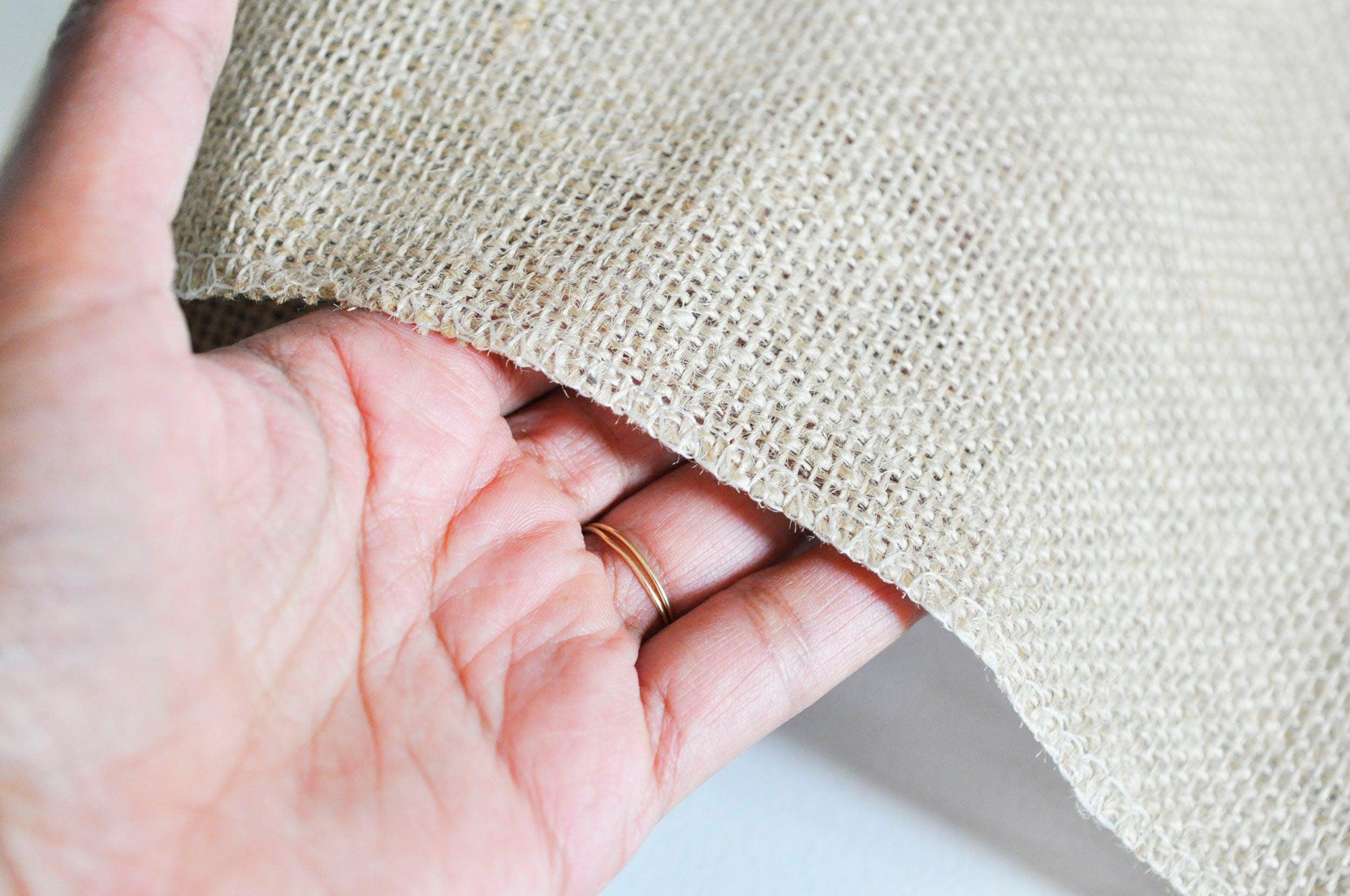 Toile jute vendue à la coupe largeur 30cm, x1 Mètre (G2706)