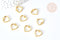 Pendentif médaille coeur zamac doré 14mm, pendentif doré sans nickel pour la création bijoux,médaille or, x1 G8180