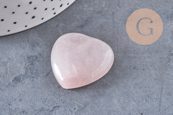 cabochon coeur pierre naturelle et de synthèse 29-30mm, x1 (G3995)